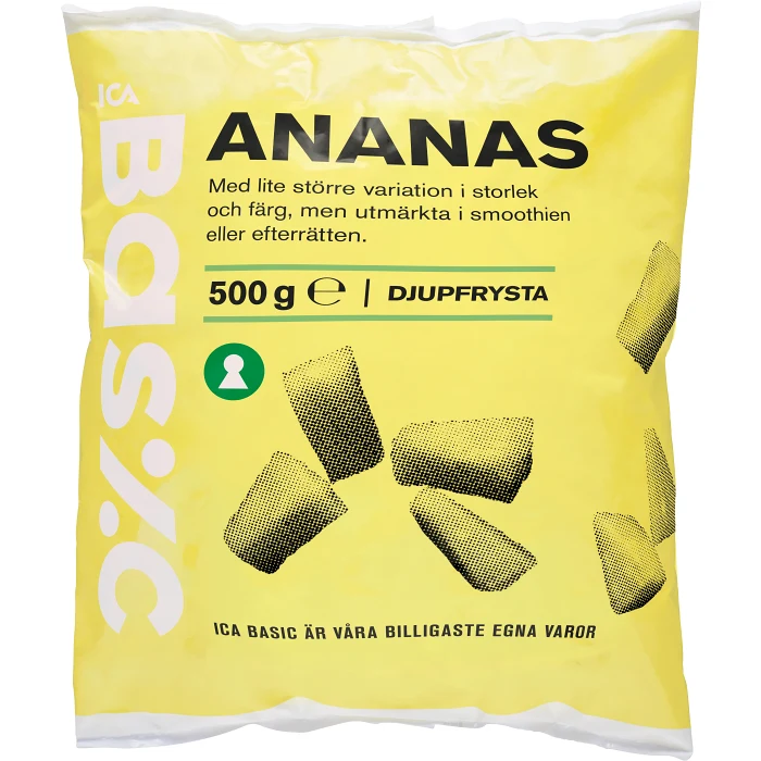 Ananas Fryst 500g ICA Basic
