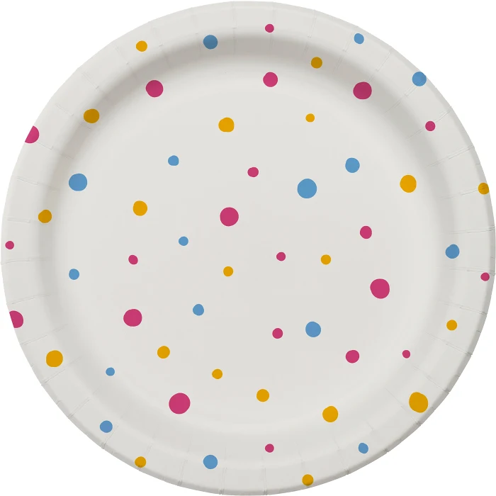 Tallrik Konfetti 22cm 12-p ICA