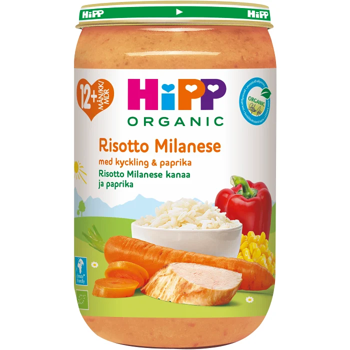 Risotto milanese & kyckling Från 12m Ekologisk 250g Hipp