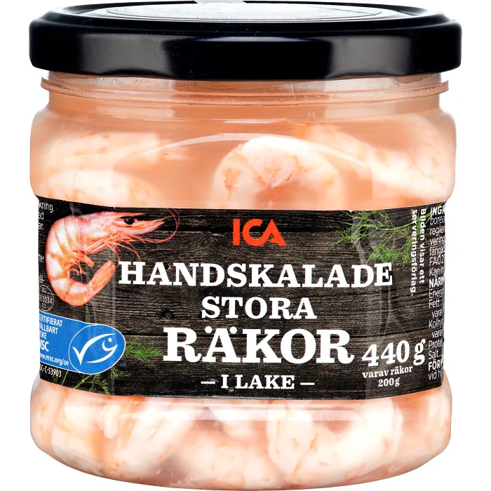 Räkor handskalade stora i lake 200g ICA