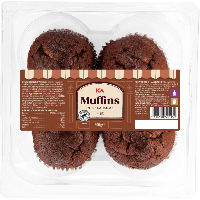 Muffins Choklad 300g ICA