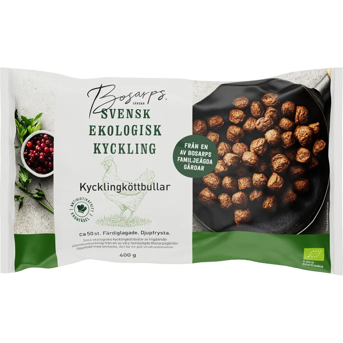 Kycklingköttbullar Ekologisk Fryst 400g Kronfågel Bosarp