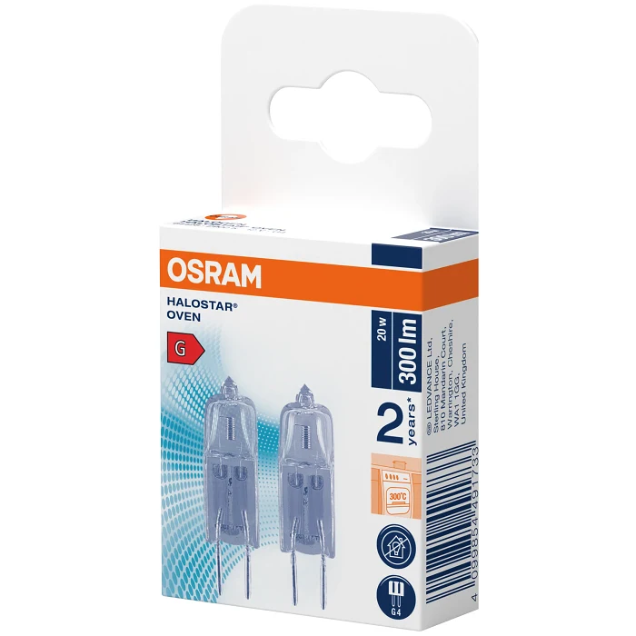 Ugnslampa 12V G4 300lm(20W) 2p Osram