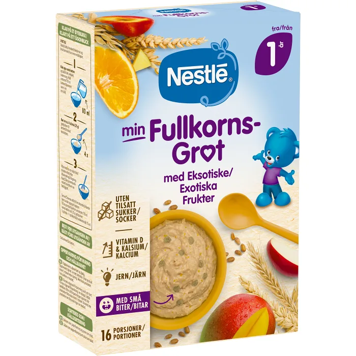 Min Fullkornsgröt med Exotiska frukter 1år 410g Nestlé