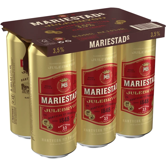 Öl mörk lager 3.5% 6-pack 50cl Mariestads