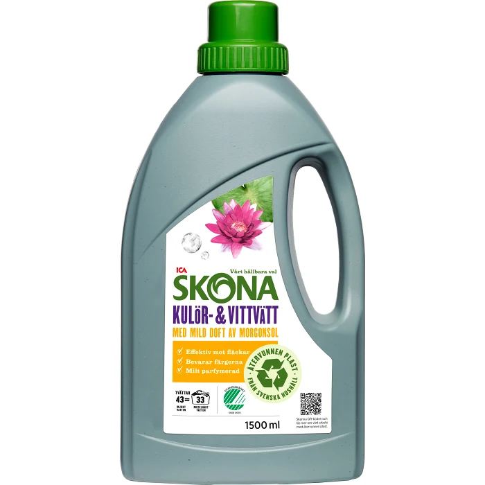 Kulör o vittvätt morgonsol 1.5l ICA Skona