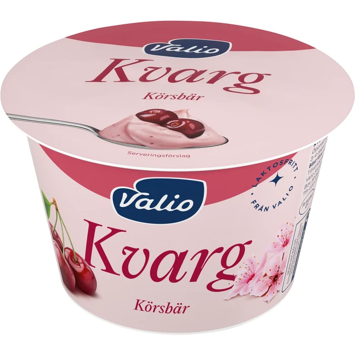 Kvarg Körsbär Laktosfri 7% 200g Valio