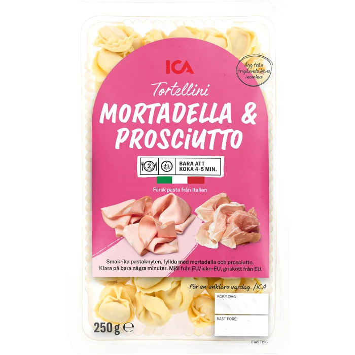 Färsk pasta Tortellini Mortadella och Prosciutto 250g ICA