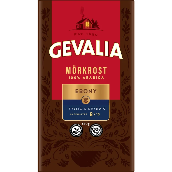 Kaffe Ebony Mörkrost 450g Gevalia