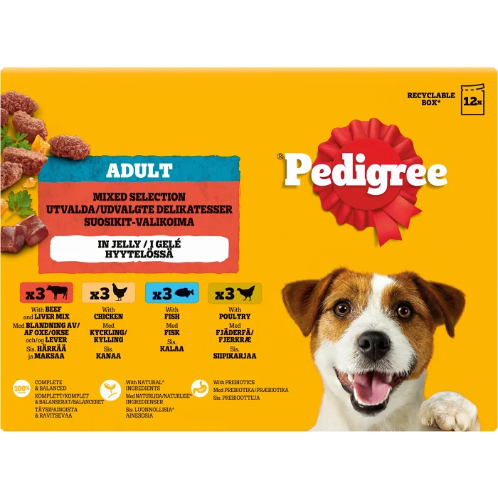 Hundmat Våtfoder Multipack Adult 12-p 1.02kg Pedigree