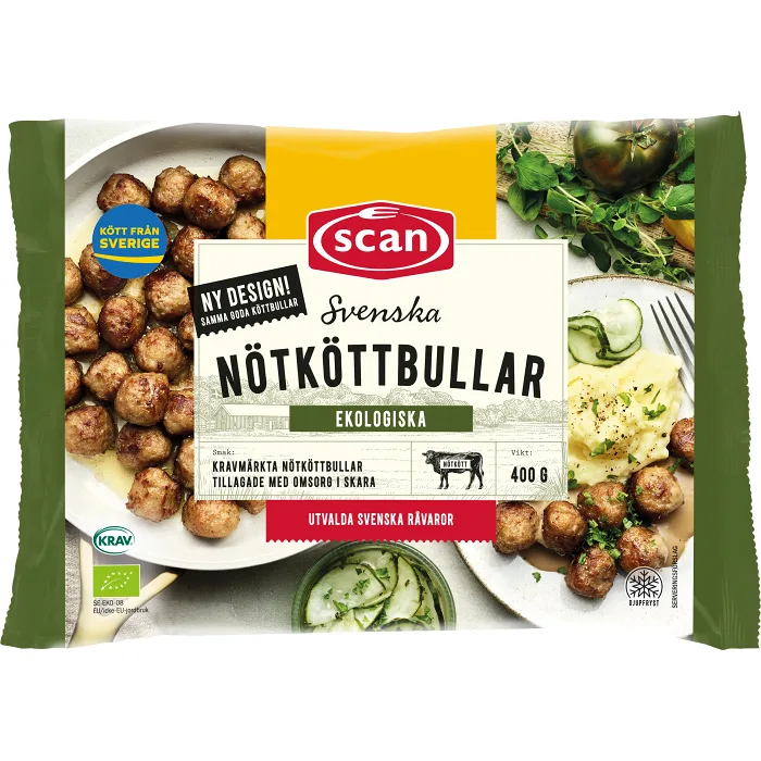 Nötköttbulle Fryst Ekologisk 400g KRAV Scan