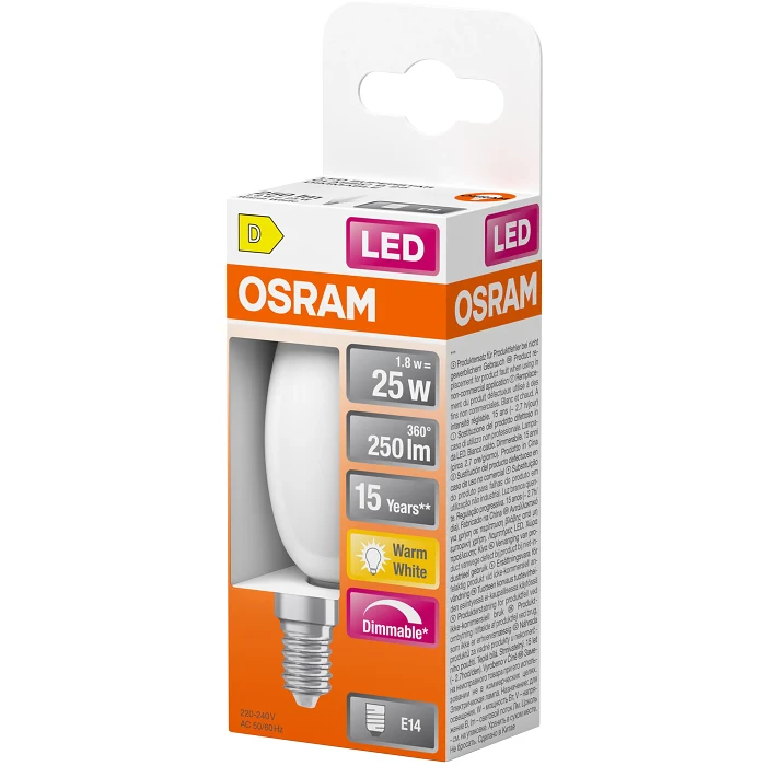 LED Kron Matt E14 250lm(25W) Dimbar Osram
