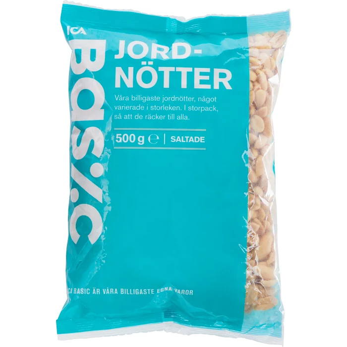 Jordnötter 500g ICA Basic