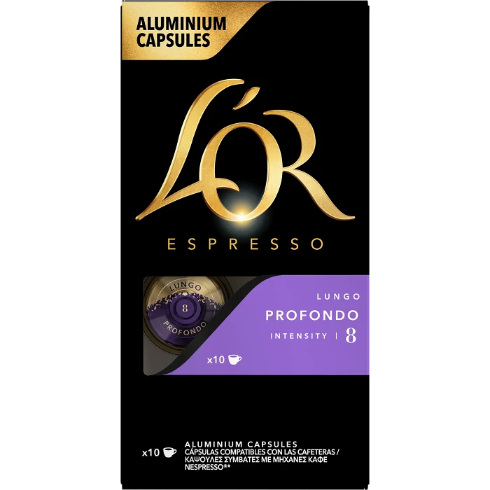 Kaffekapslar Lungo 8 Profondo 10-p L'OR