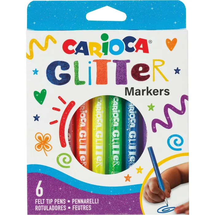 Glitterpennor 6-p Carioca