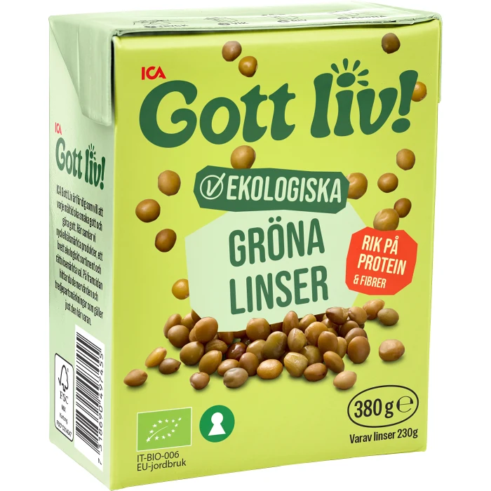 Gröna Linser 380g ICA I love eco