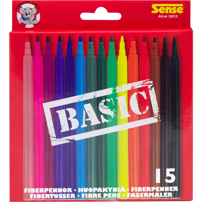 Fiberpennor 15-p Basic Sense
