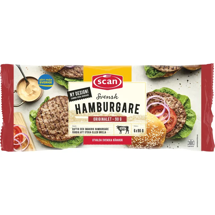 Hamburgare 90g 6p Scan