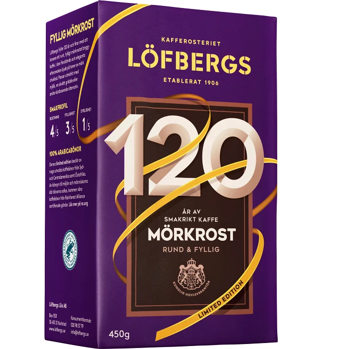 Kaffe, malet 120år LTD Mörkrost 450g Löfbergs