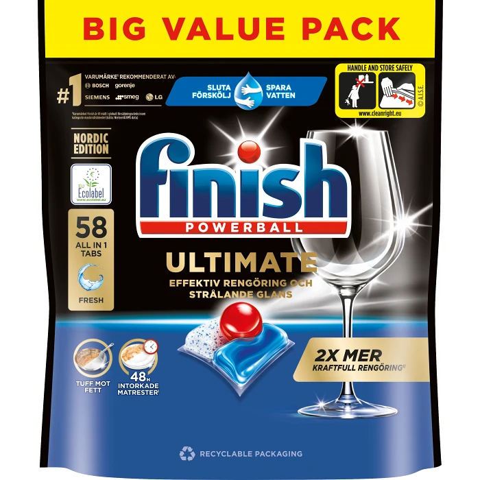 Maskindisk Ultimate AiO Disktabletter 58 Styck Finish