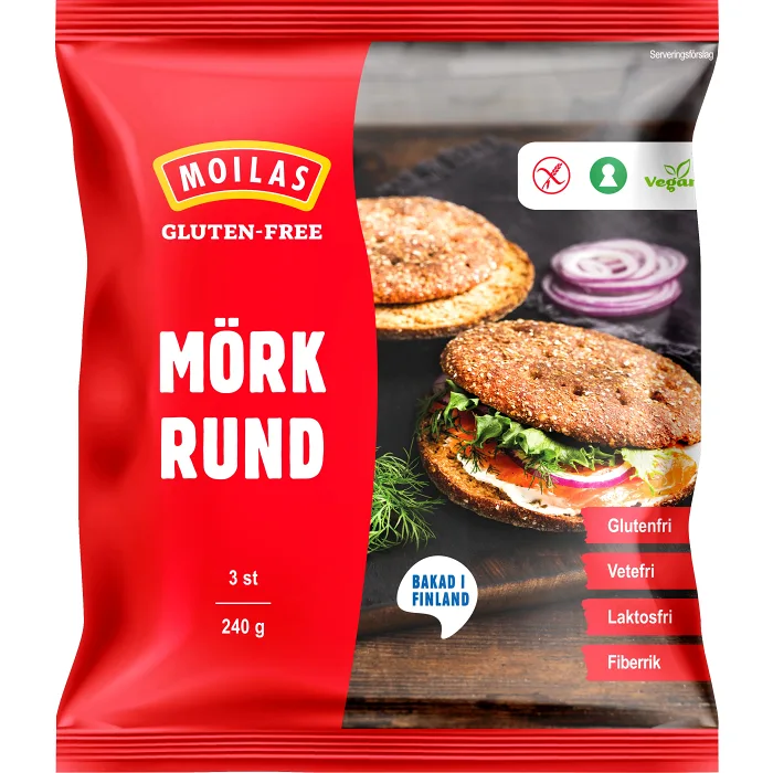 Mörkt bröd glutenfritt 240g Moilas