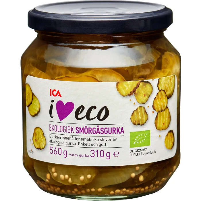Gurka Skivad Gammaldags Ekologisk 360g ICA I love eco