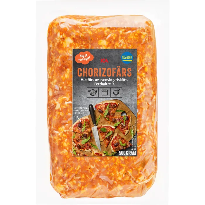 Chorizofärs Färsk Pannfärdig 500g ICA