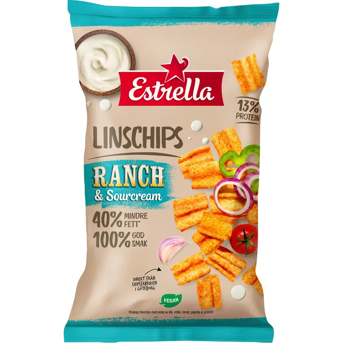 Linschips Ranch & Sourcream 110g Estrella