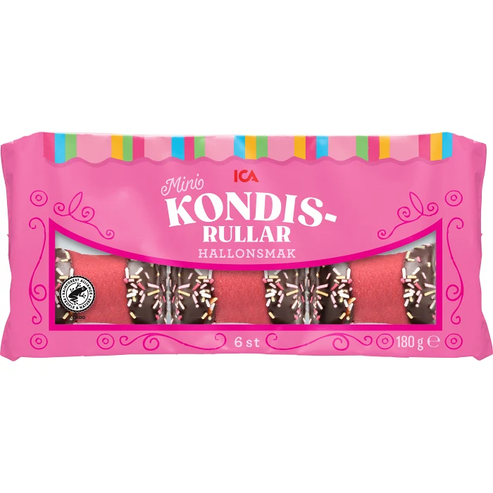 Kondisrullar Hallonsmak 6-p 180g ICA