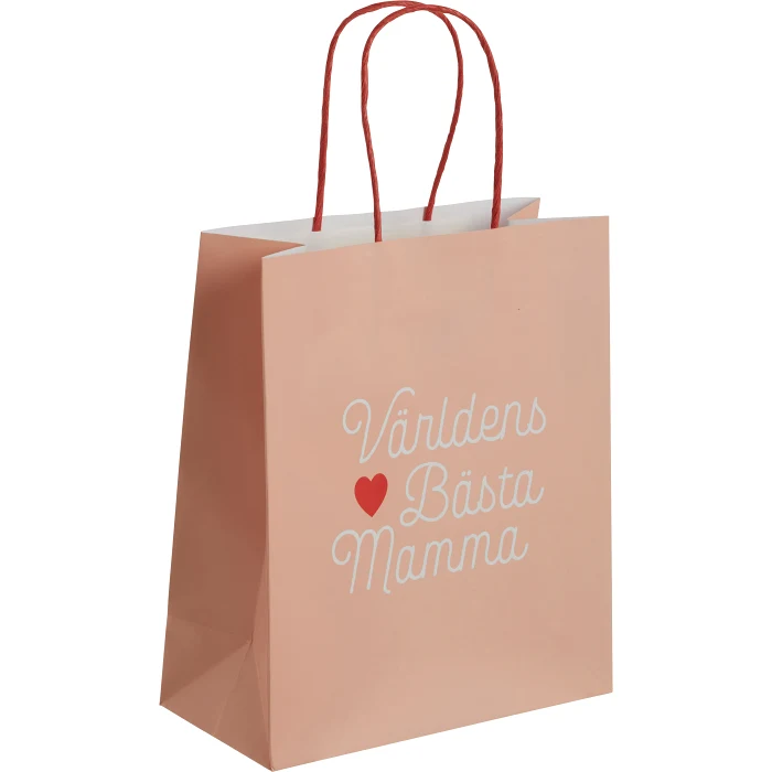 Presentpåse Bästa mamma hjärta 19x22 cm
