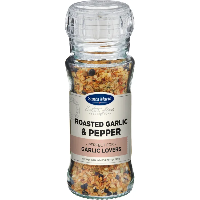 Roasted garlic & pepper Kryddblandning Kvarn 80g Santa Maria