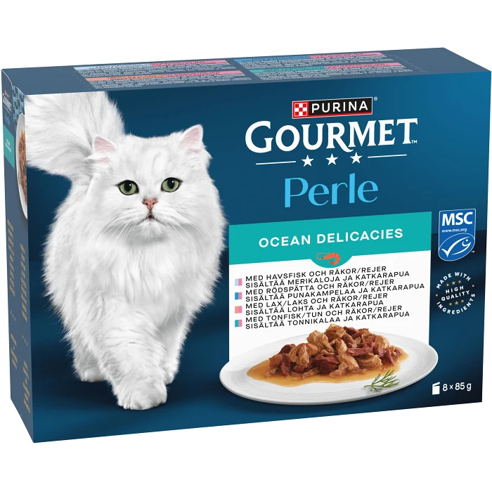 Kattmat Perle Blandade smaker 8-p 680g Gourmet