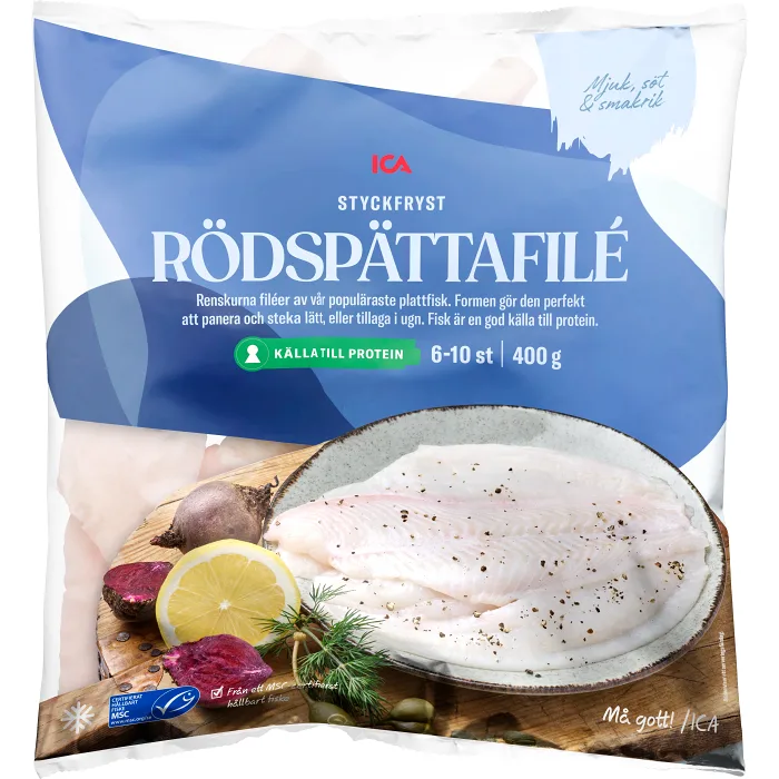 Rödspättafilé Fryst 400g ICA