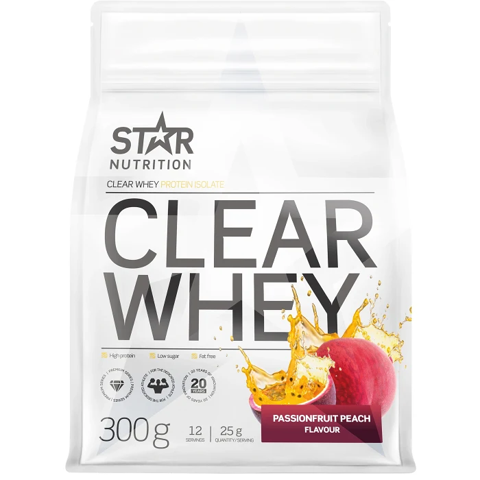 Proteinpulver Clear Whey Passionfruit Peach 300g Star Nutrition