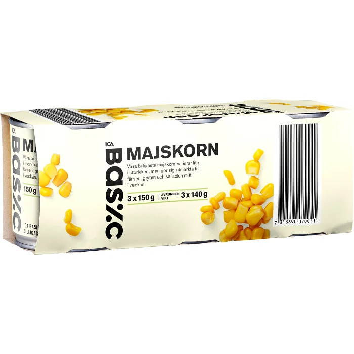 Majskorn 150g 3-pack ICA Basic