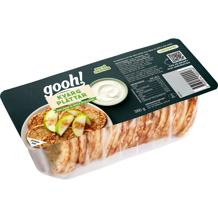 Färdigmat Kvargplättar Äpple och Kanel 380g Gooh