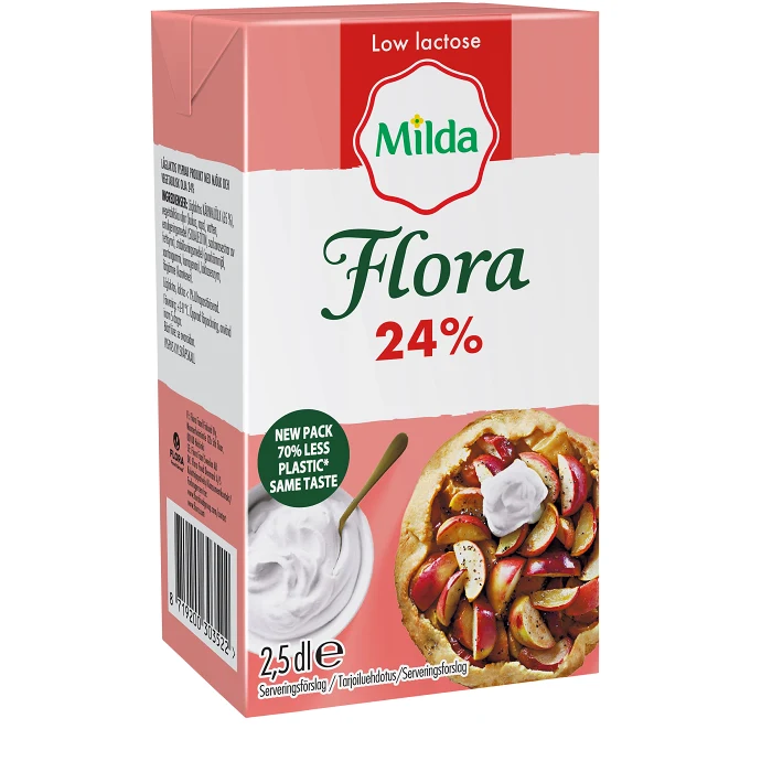Gräddalternativ Visp 24% Låglaktos 250ml Flora