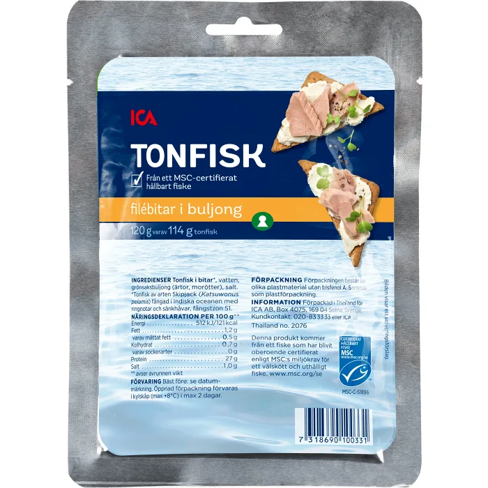Tonfisk i buljong 120g ICA