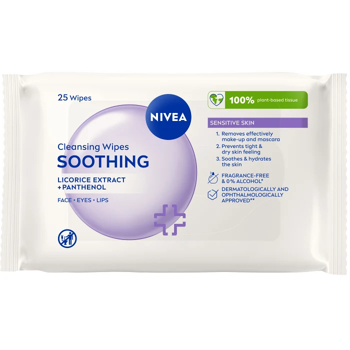 Ansiktsservetter Sensitive Cleansing Wipes 25-p Nivea