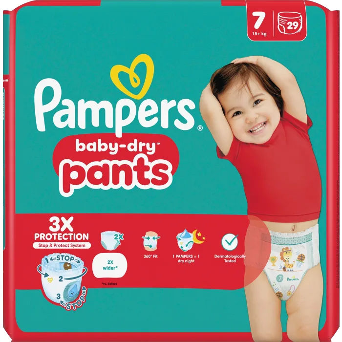 Byxblöjor Baby Dry Pants Strl 7 15+kg 29p Pampers