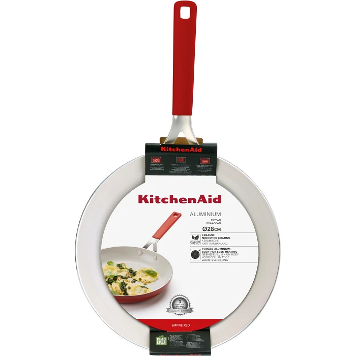 Stekpanna 28cm röd Kitchen Aid