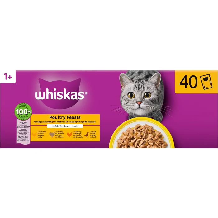 Kattmat Våtfoder Multipack 40-p Whiskas