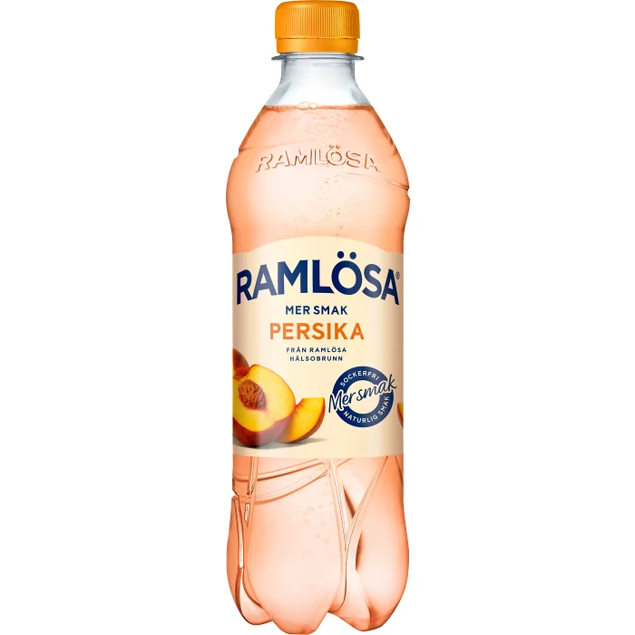 Kolsyrat Vatten Mer Smak Persika 50cl Ramlösa