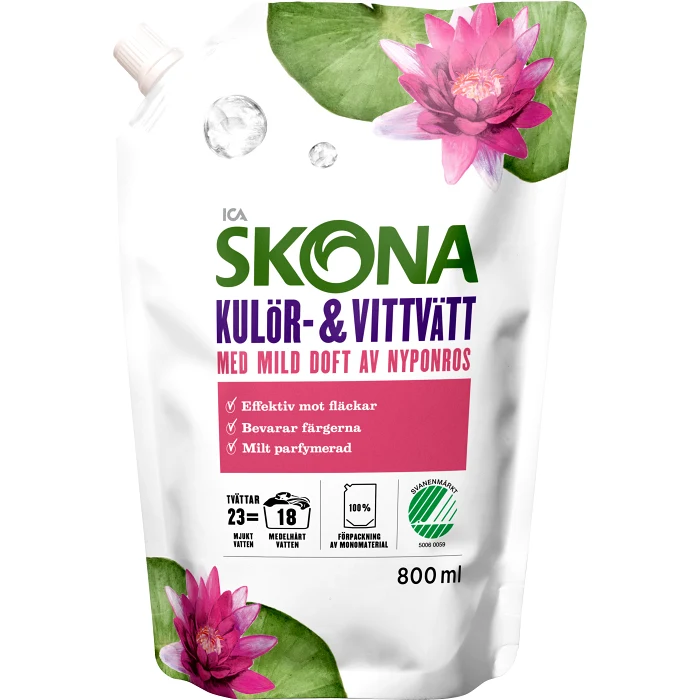 Tvättmedel Nyponros 800ml ICA Skona