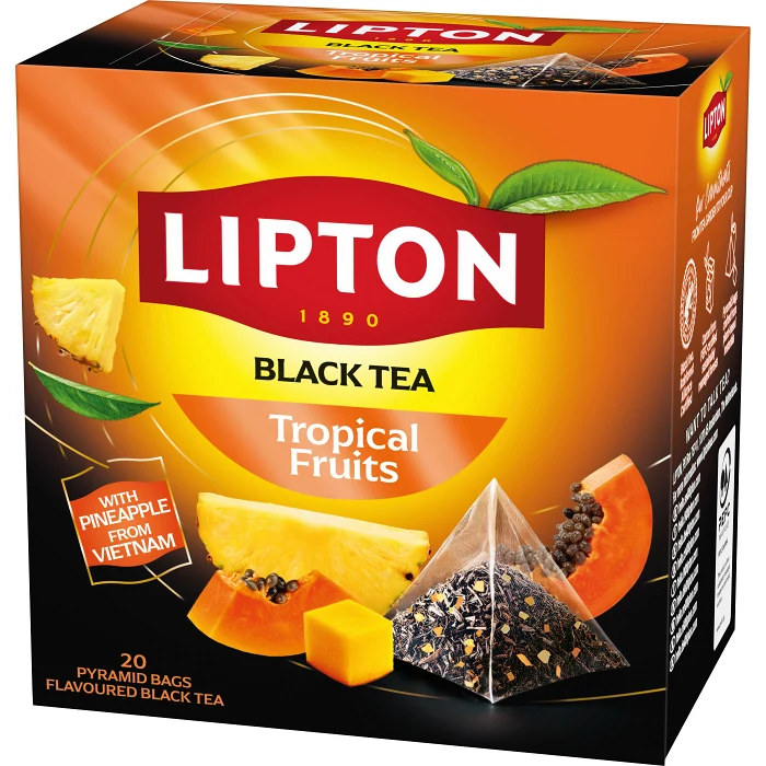 Svart Pyramidte Tropical Fruit Lipton