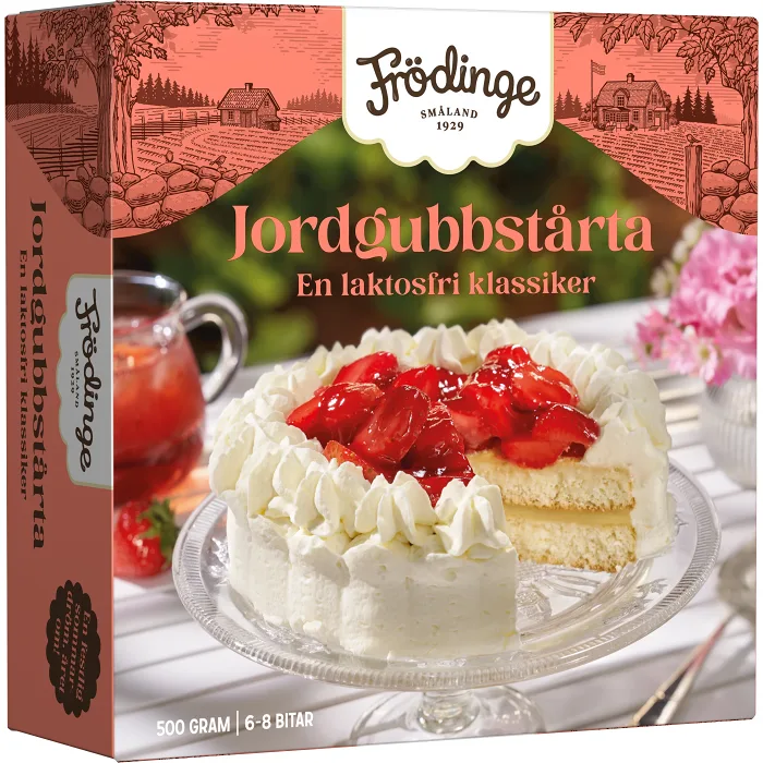 Jordgubbstårta Fryst 500g Frödinge