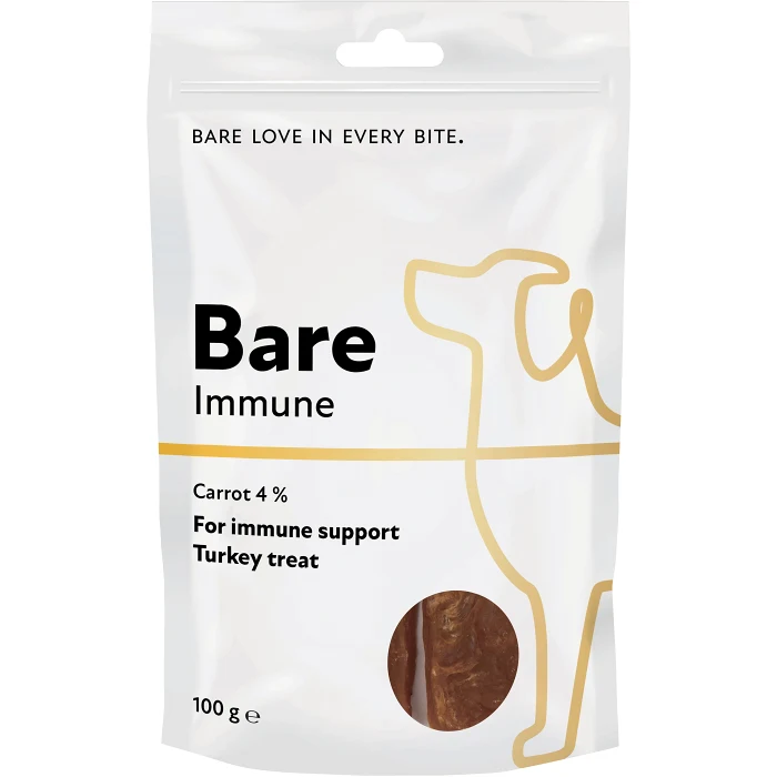 Hundgodis Immune Kalkon 100g Bare