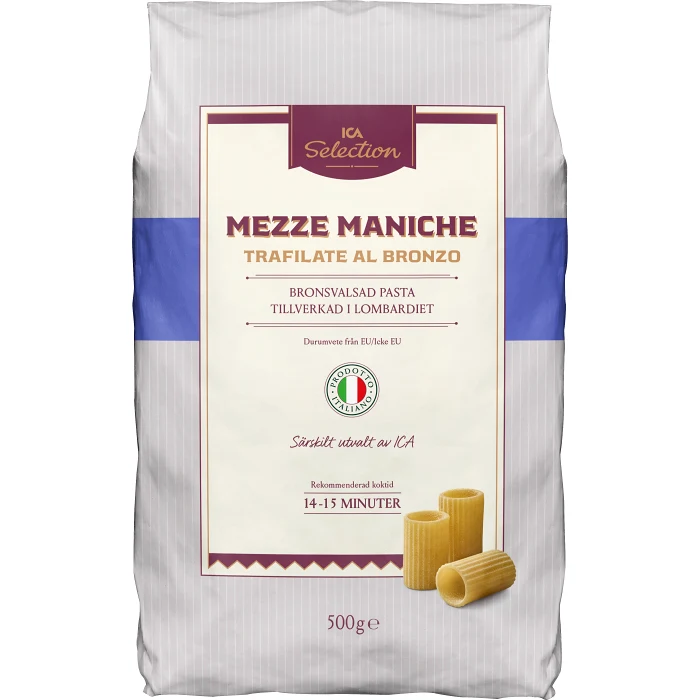 Pasta Mezze Maniche 500g ICA Selection