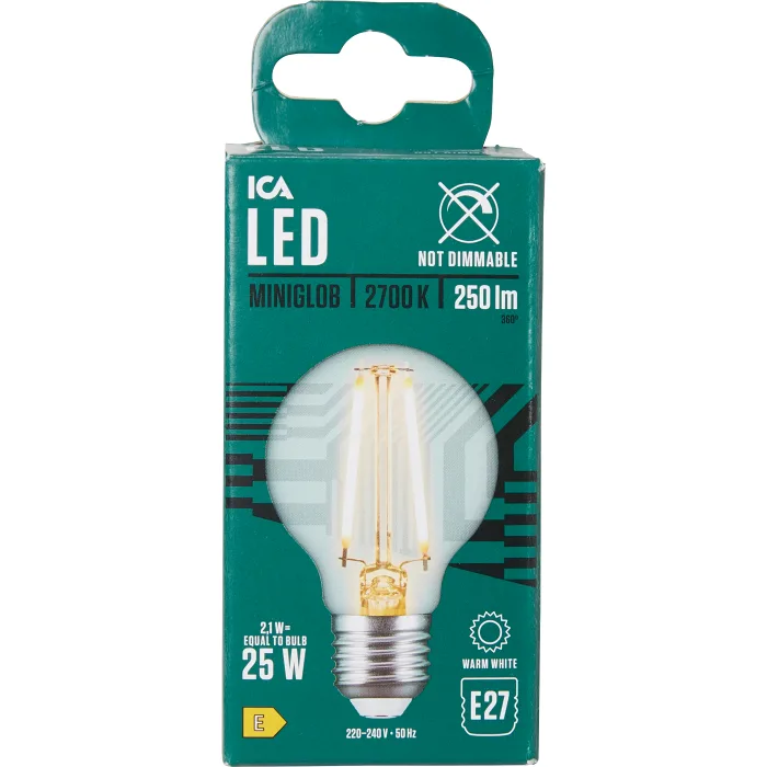 LED Klot E27 250lm(25W) ICA