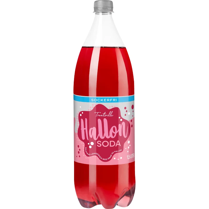 Läsk Hallonsoda Sockefri 1.5l Treatville
